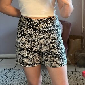 Black and white shorts